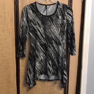3/4 Sleeve Asymmetrical Top